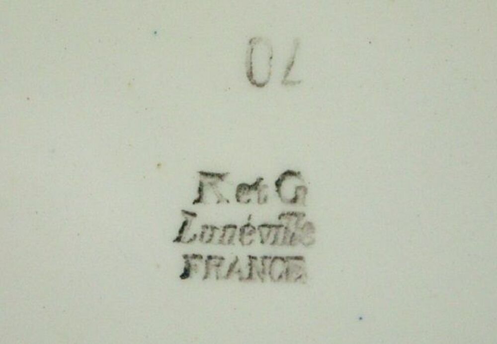 Plat ovale ancien K&amp;G Lun&eacute;ville Art Nouveau - COMME NEUF Décoration