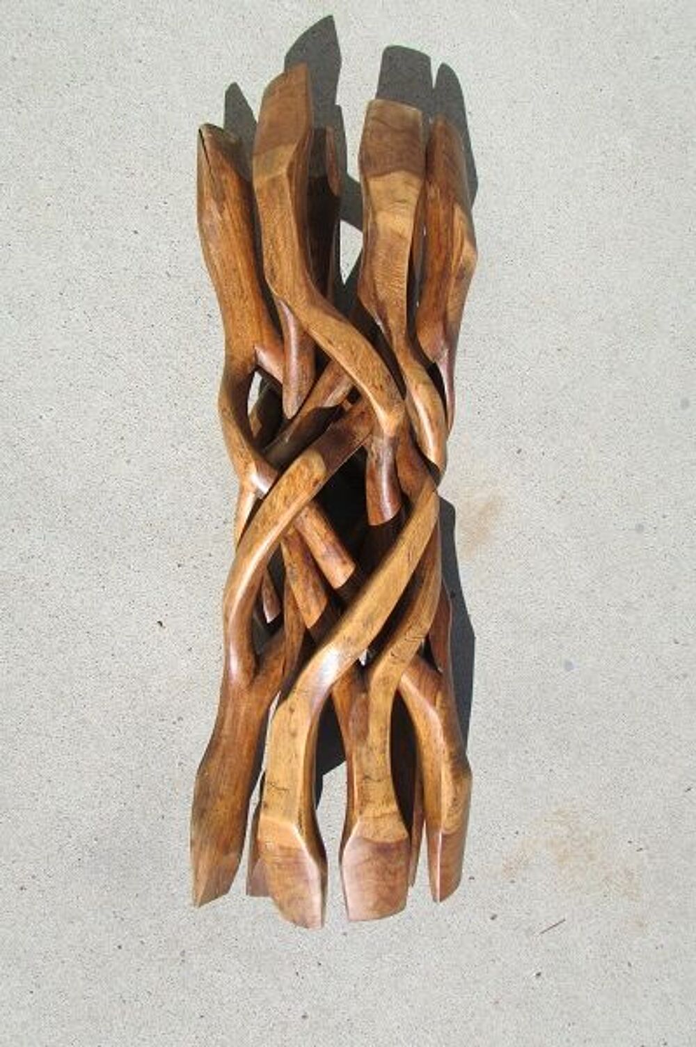 Rare pied six branches entrecois&eacute;es et plateau verre Décoration