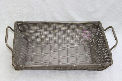 Panier corbeille avec anse en étain tressé 10 Montigny-Lencoup (77)