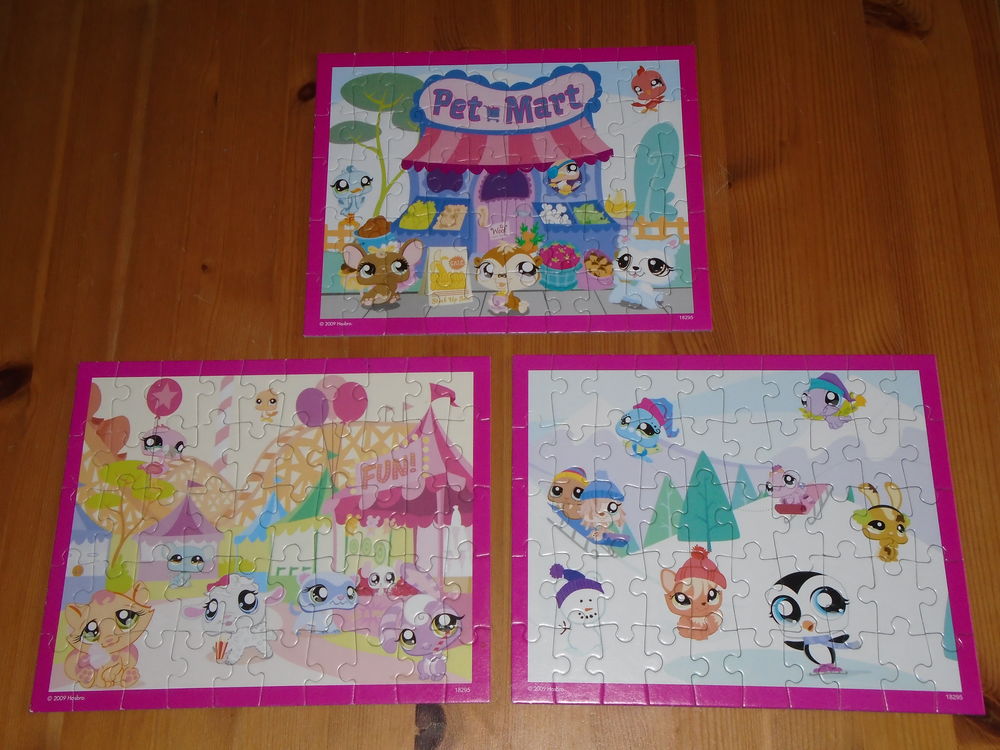3 Puzzles Littlest Petshop 3 X 50 Pi&egrave;ces Jeux / jouets