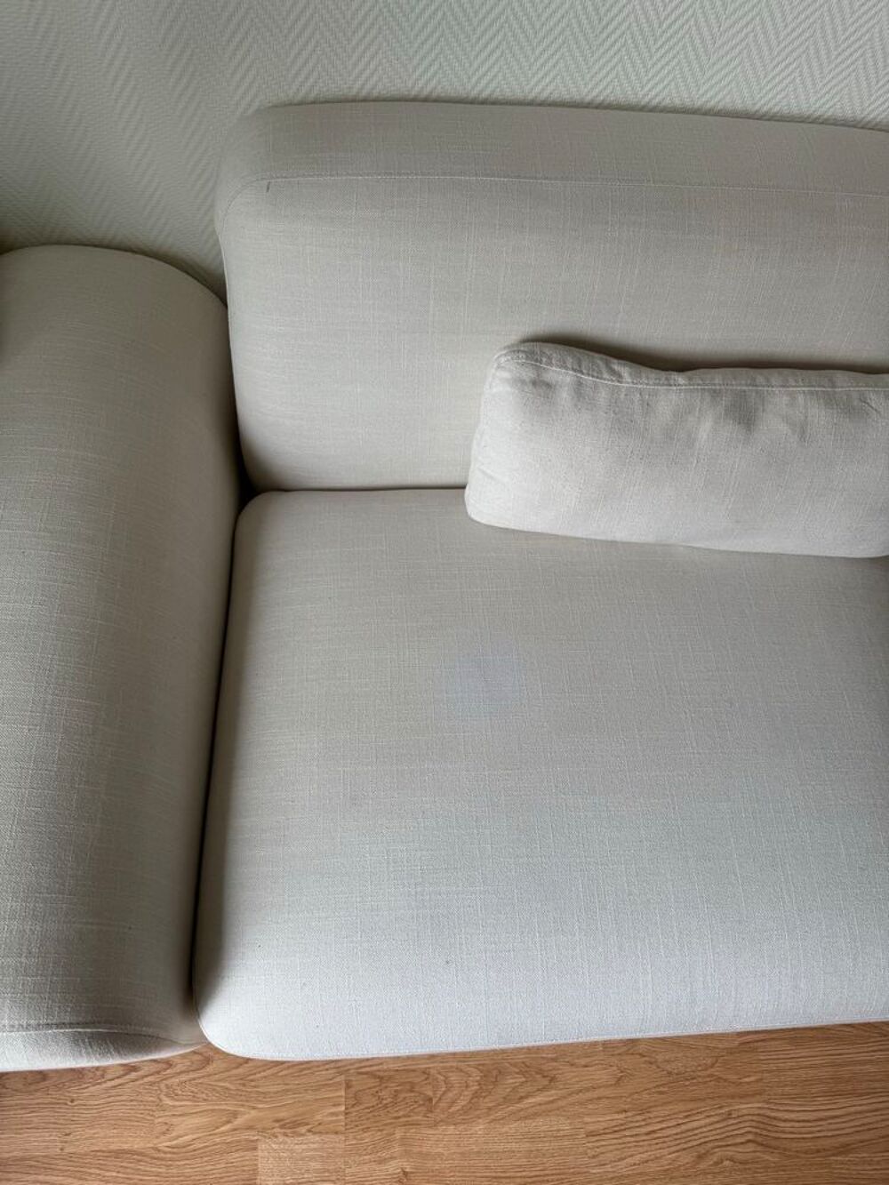 canap&eacute; blanc cass&eacute; modulable tissu 3 places DecoInParis Meubles