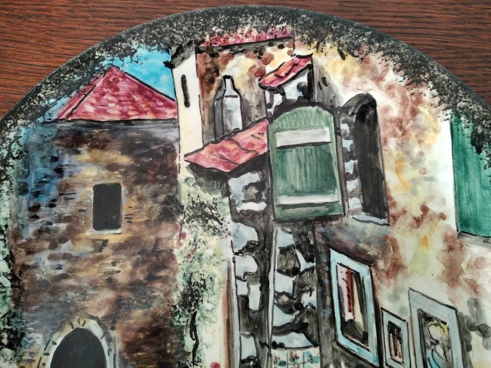 Assiette Vence ann&eacute;es 50 Décoration