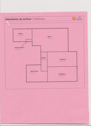  Appartement à vendre 3 pièces 44 m²