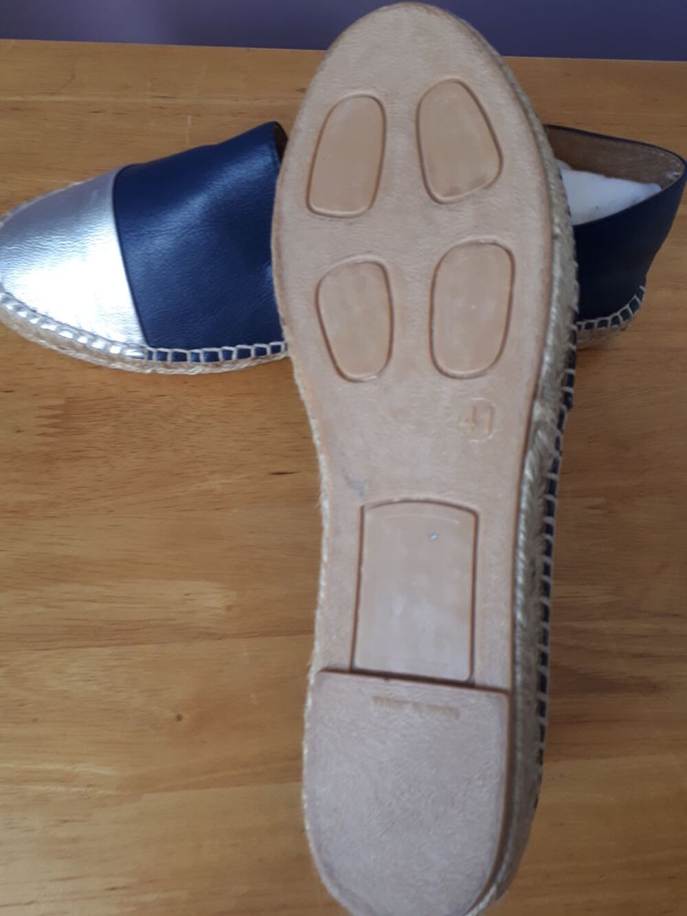 ESPADRILLES GRIS ET BLEUE Chaussures