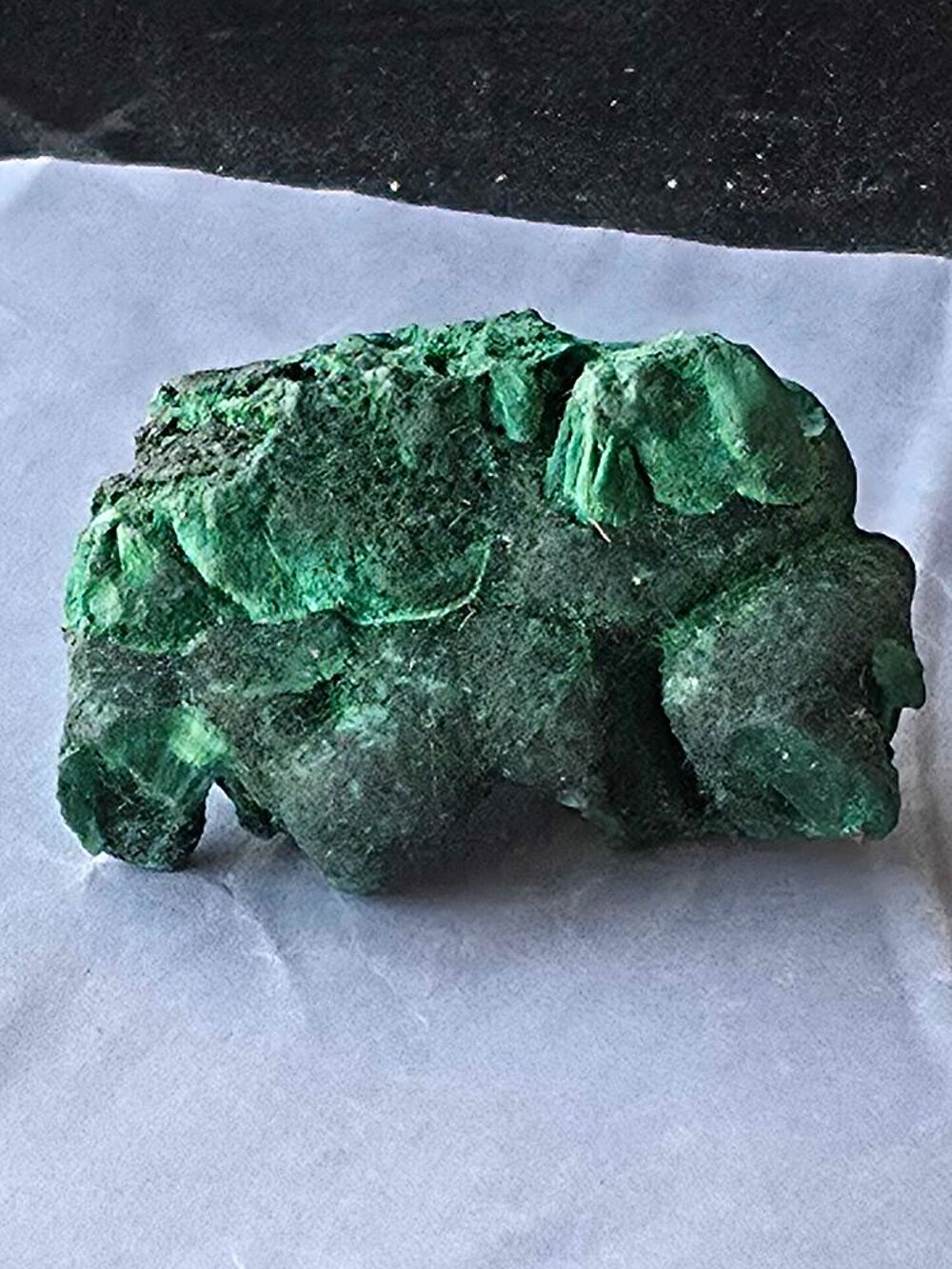 Pierre Naturelle Malachite Stalactite Fibreuse Katanga RDC 58g Collection 