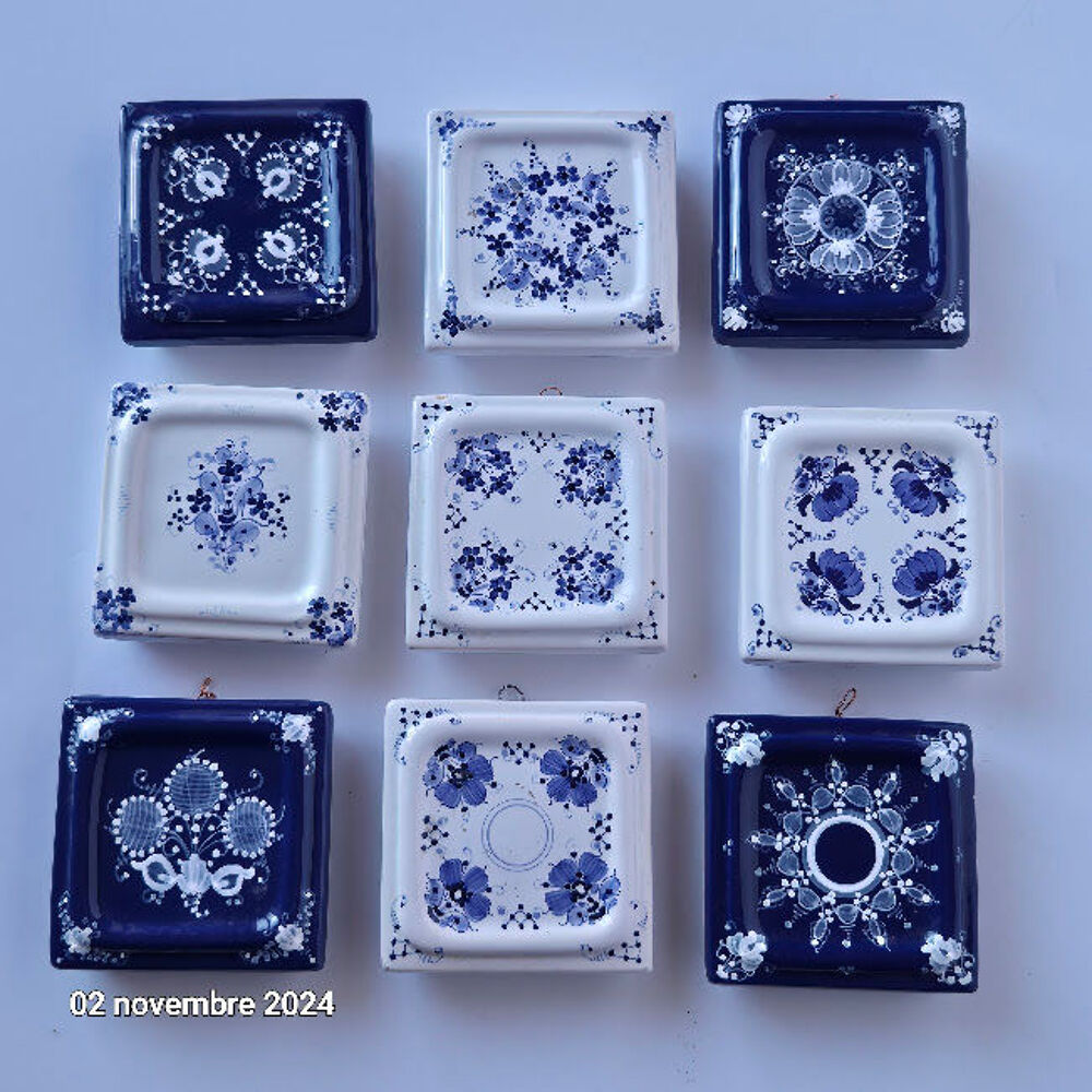 Neuf petites c&eacute;ramiques czech, r&eacute;alis&eacute; par Jura Vanya Sedlca 