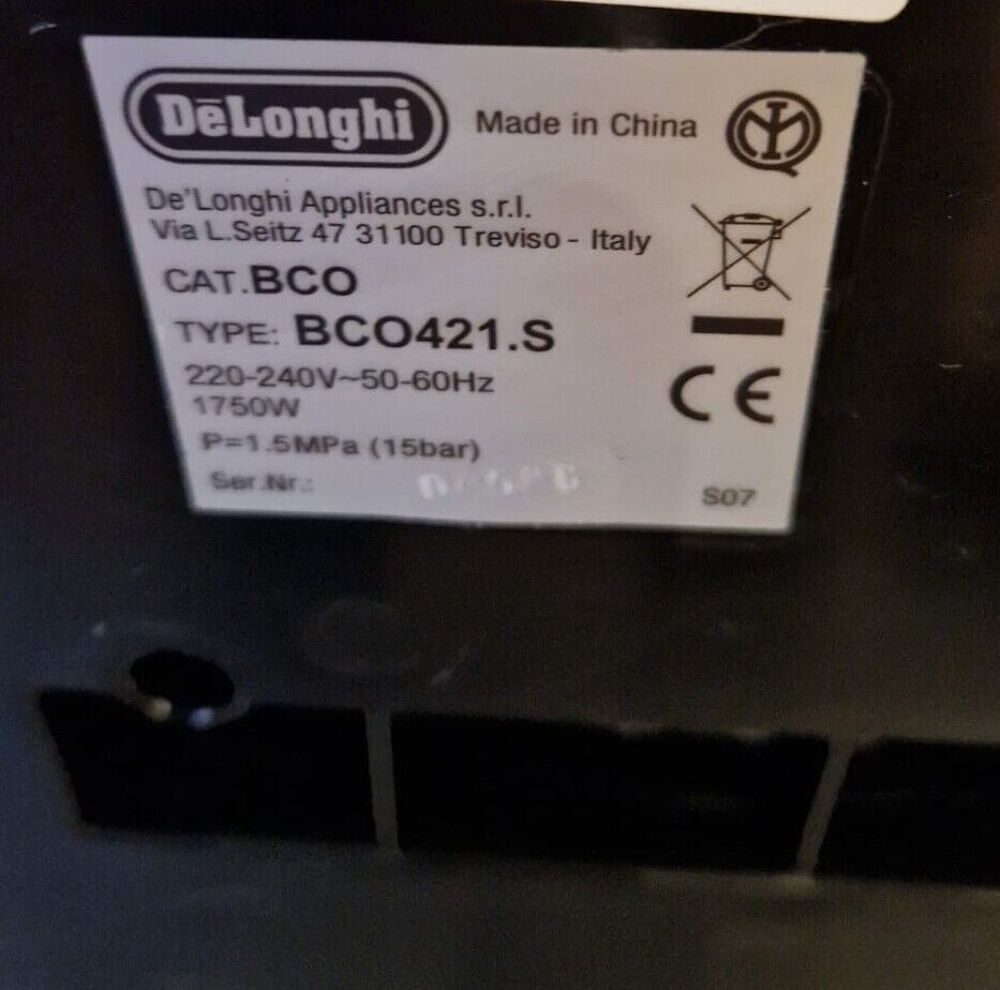 DeLonghi Bco 421.S Combi Cafeti&egrave;re Espresso 1750 Watt Electromnager