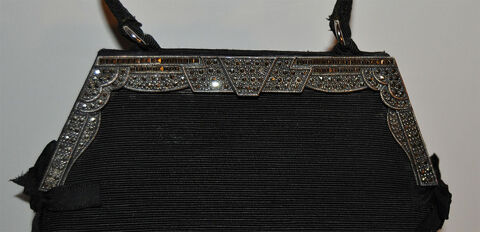 Sac de soirée, aumonière bourse art déco, fermoir marcassite 70 Orléans (45)