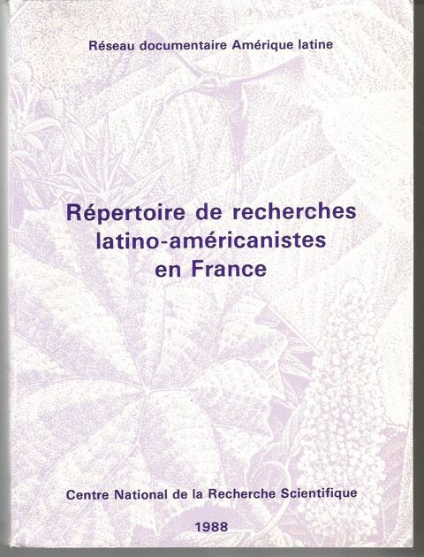 R�pertoire de recherches latino-am�ricanistes en France 1988 20 Montauban (82)