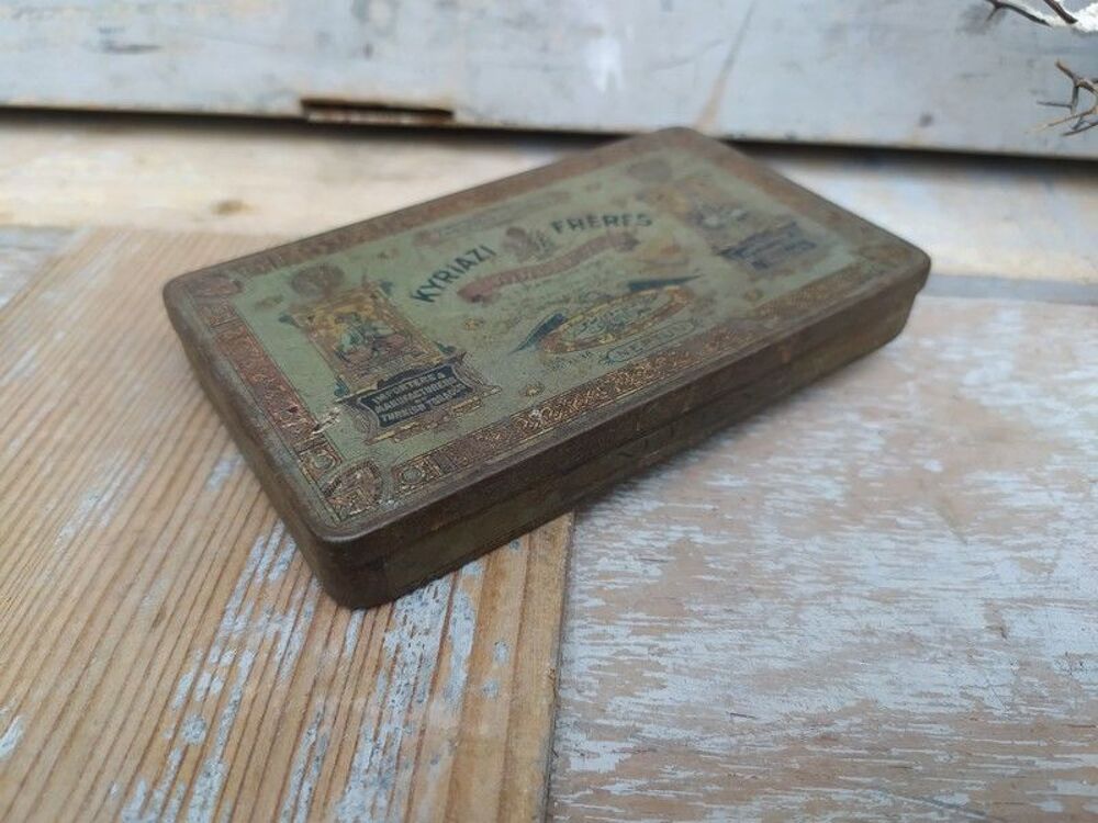 Boite Publicitaire Cigarettes Tabac Turc Kyriazi Fr&egrave;re 