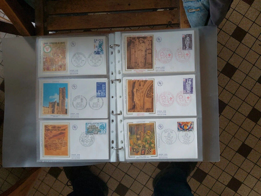 lot de 89 cartes premier jour impression sur soie 