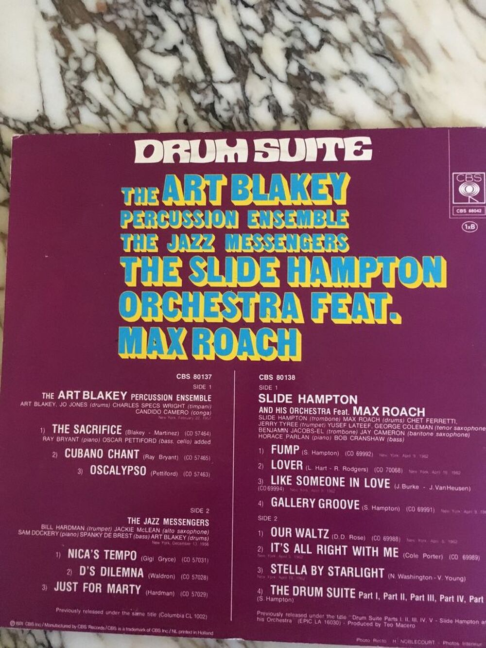 Drum suite - Art Blakey/Max Roach/Slide Hampton CD et vinyles