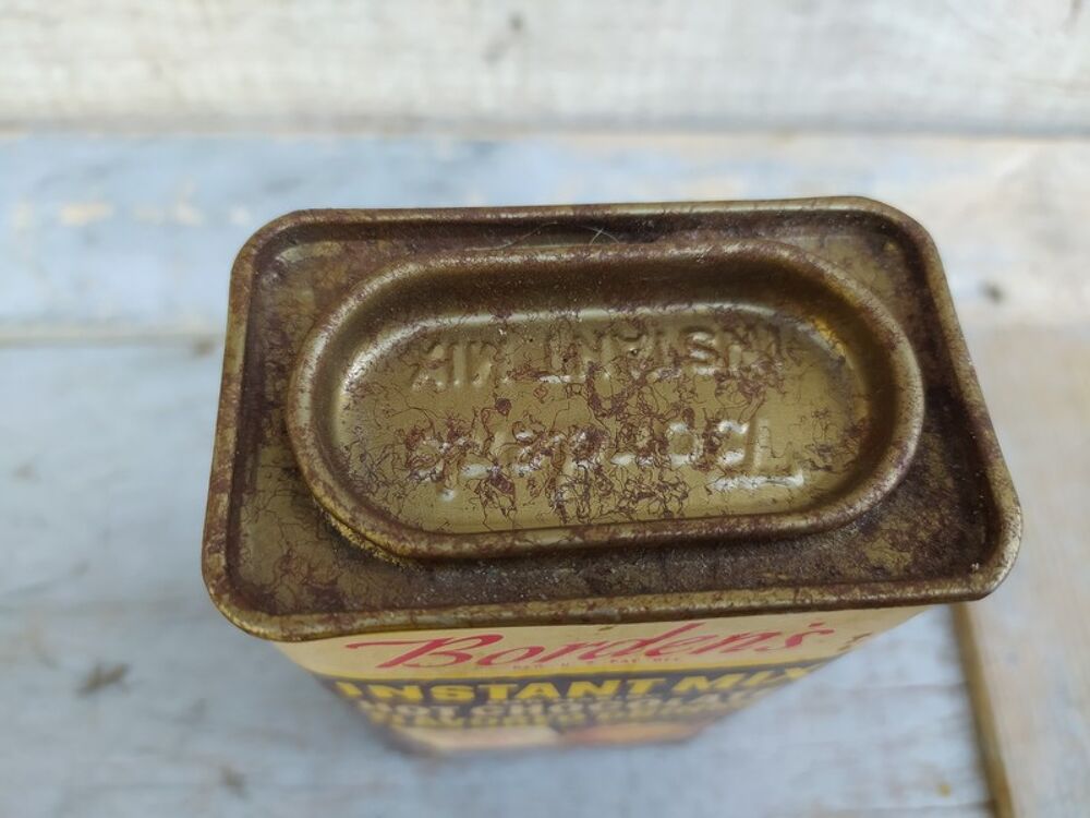 Ancienne Boite Publicitaire Borden's Chocolate US Tin Box 