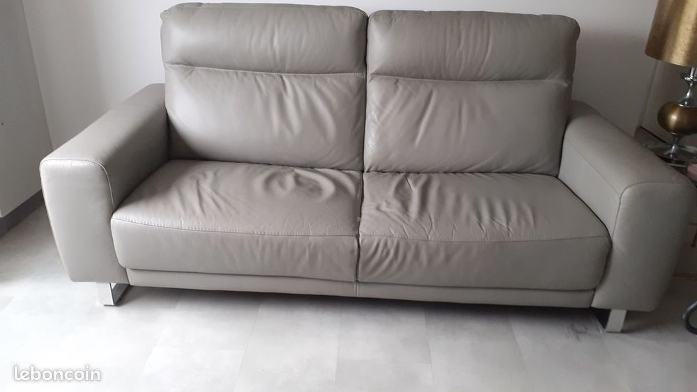 CANAPE CUIR POLTRONESOFA 3 PLACES Meubles
