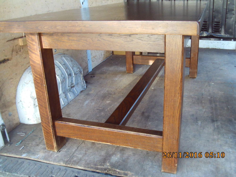 TABLE MONASTERE en CHENE de 180 x 90 plateau 5 cm Meubles
