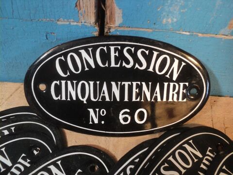 Plaque Émaillée Concession Cinquantenaire N° Au Choix 32 Loches (37)
