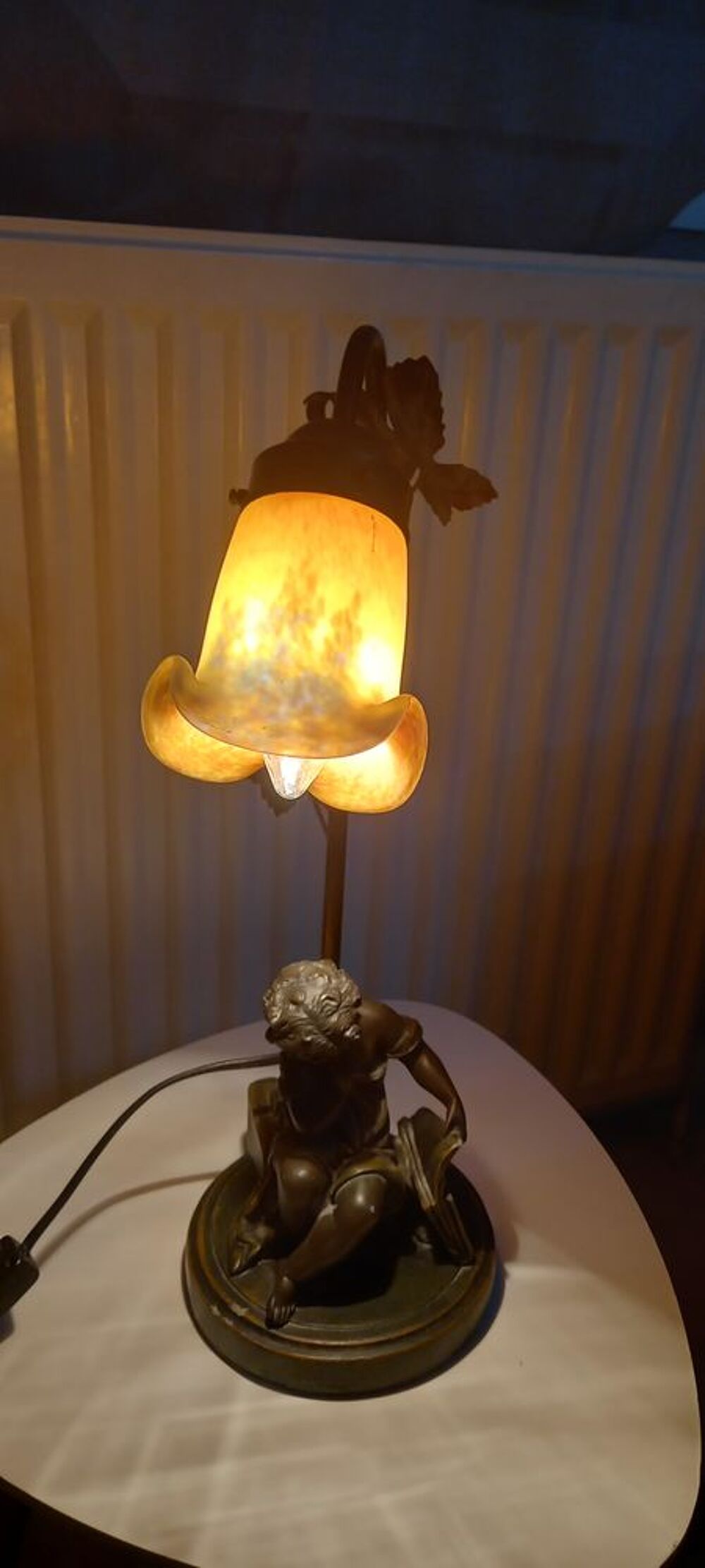 Lampe tulipe art nouveau fran&ccedil;ais Décoration