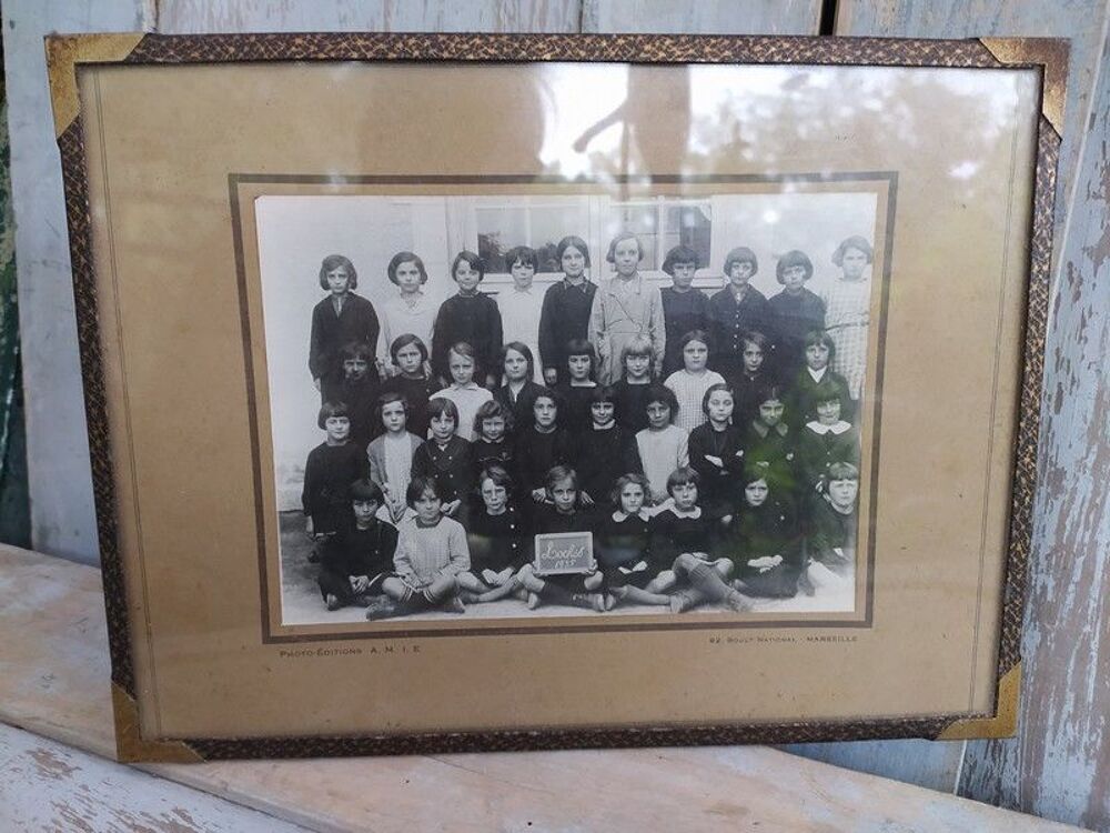 Ancienne Photographie Classe Filles Loches 1935 