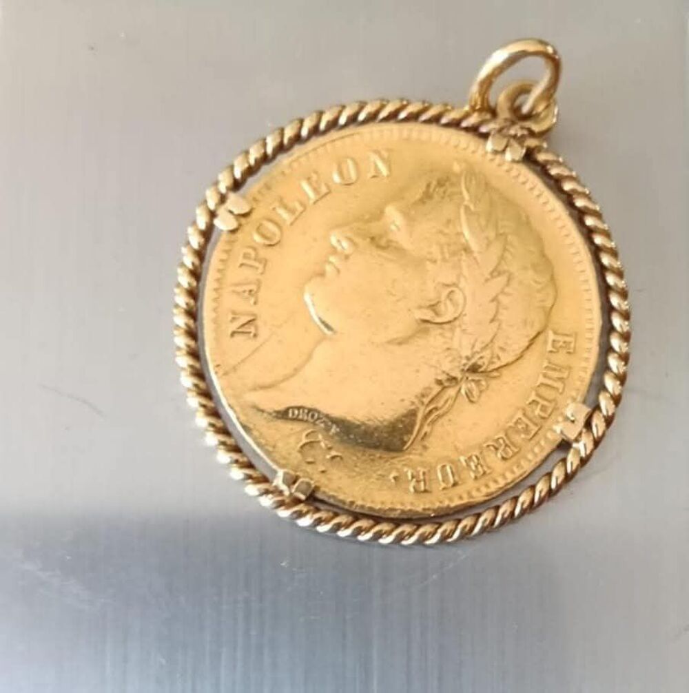 Pendentif pi&egrave;ce 40 francs 1808 Bijoux et montres