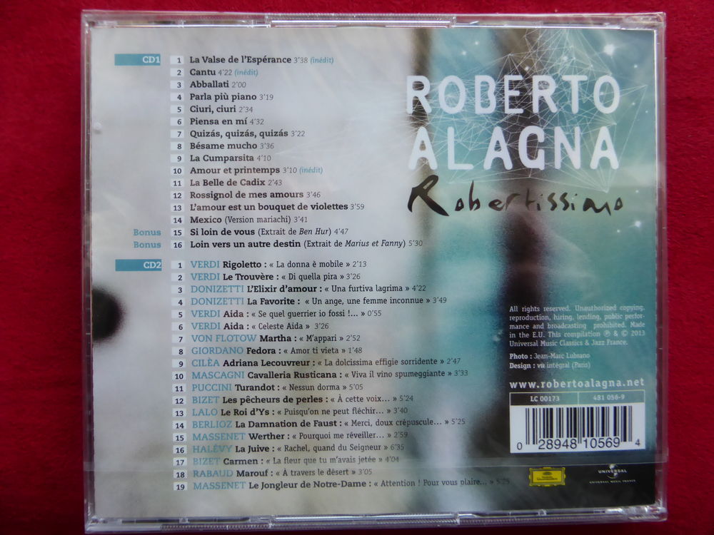 Roberto ALAGNA - Robertissimo - 2 CD neufs CD et vinyles