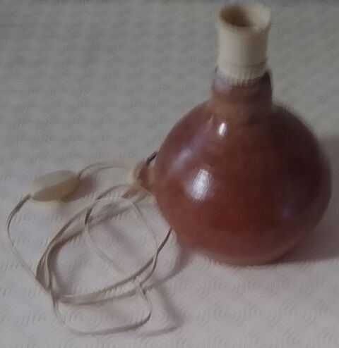 Pied de lampe boule  en terre cuite verniss�e sign�e 15 Meximieux (01)