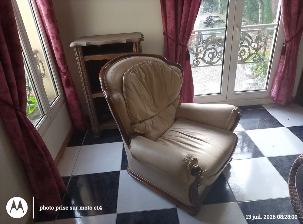 Salon en cuir v&eacute;ritable Meubles