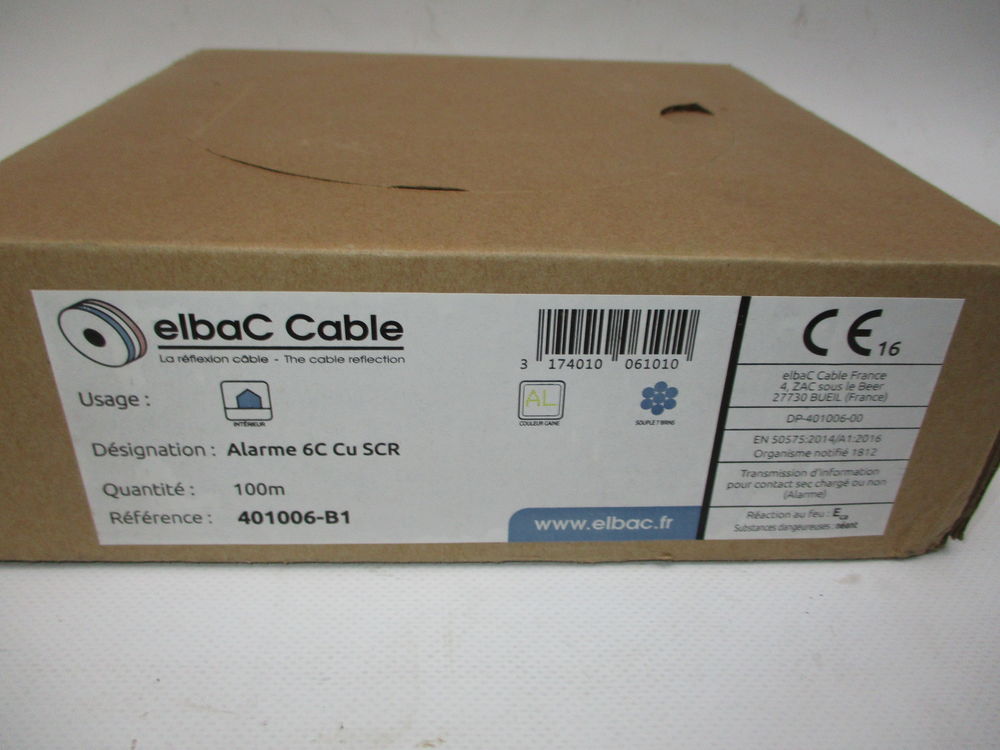 C&acirc;ble alarme souple 06C Cu SCR Bricolage