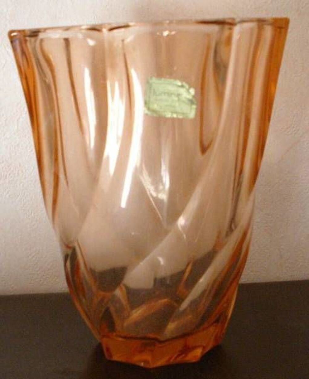 Vase Luminarc rose orang&eacute; - verrerie d'ARQUES Dcoration