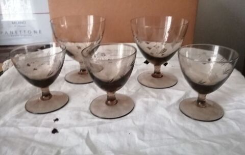 5 verres anciens cristal 25 Albi (81)