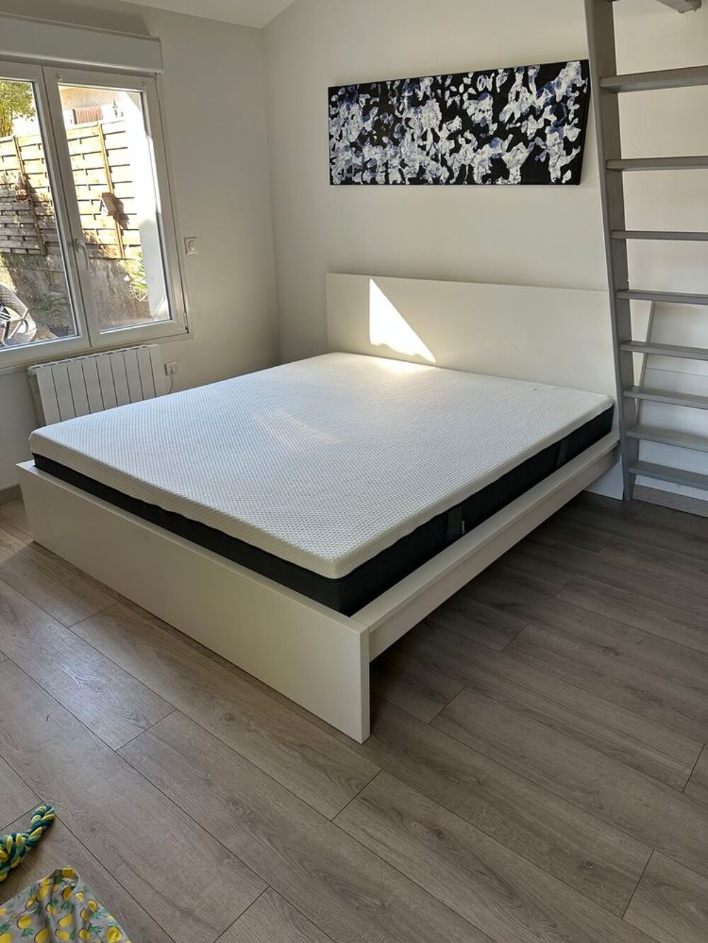 Lit + matelas EMMA + sommier 180x200cm Meubles