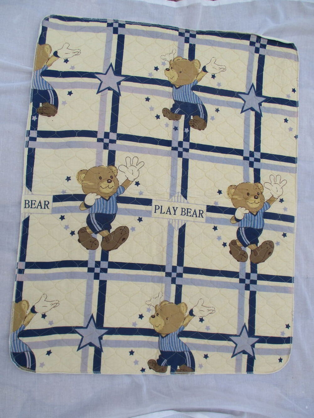 Tapis de Sol B&eacute;b&eacute; &quot;Play Bear&quot; - 87 x 68 cm - Vintage Puriculture