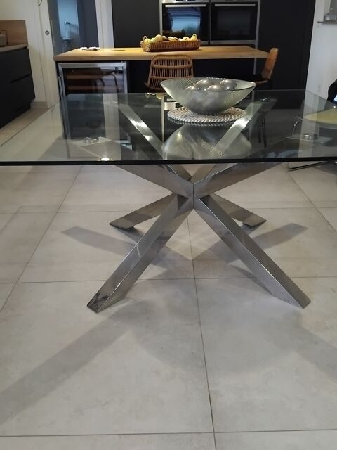 Table carr�e verre  150 Hauterives (26)