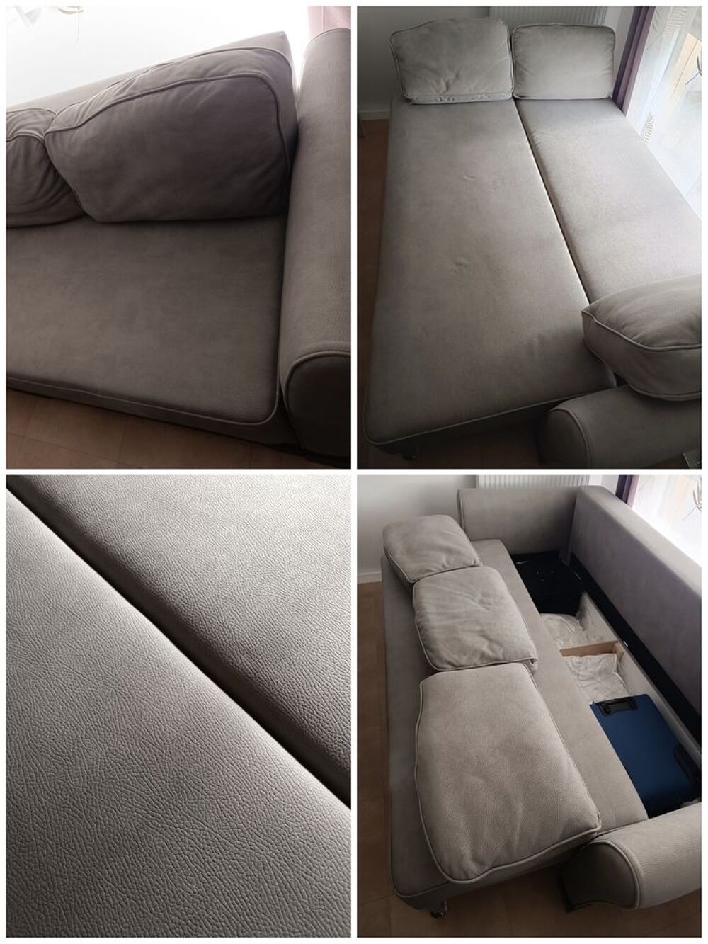 Canap&eacute; convertible avec COFFRE + Fauteuil Meubles