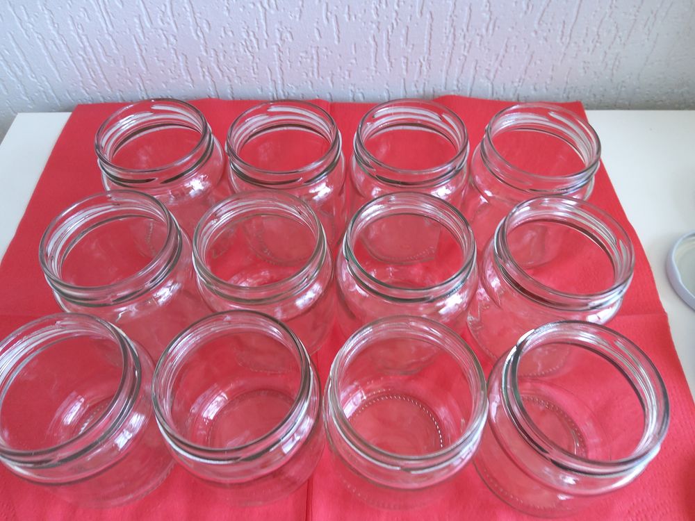 12 PETITS POTS en VERRE avec COUVERCLES Cuisine