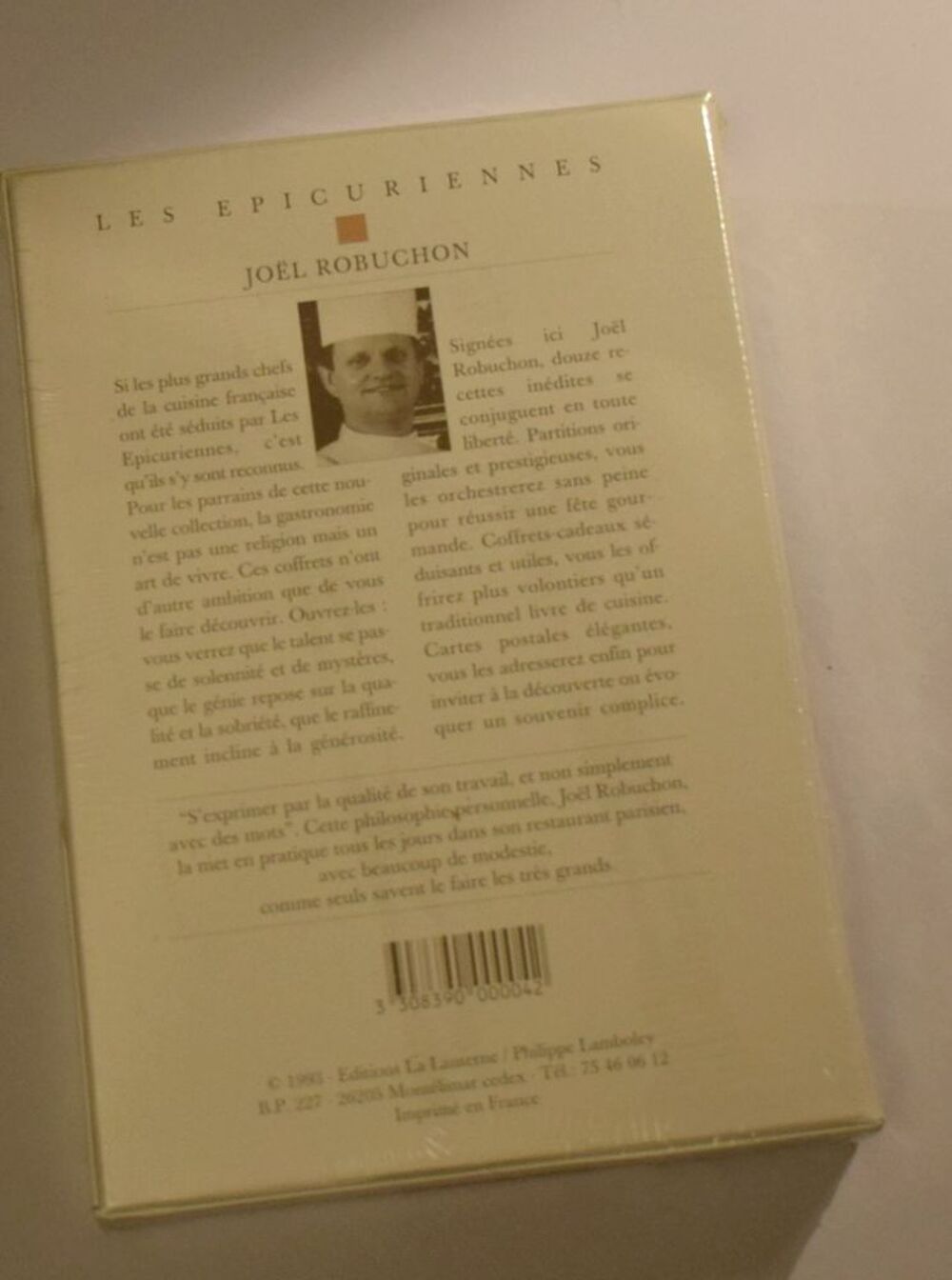 Coffret - Les Epicuriennes - Joel Robuchon - 1993 Cuisine
