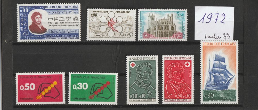 timbres 1973 comme neufs 