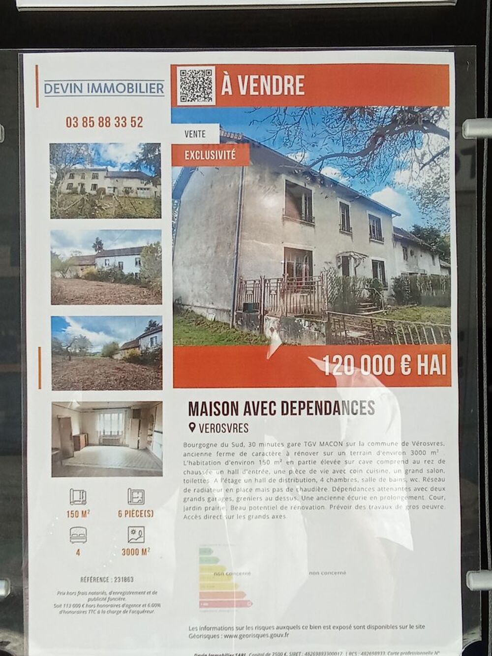 Maison 6 pièces 150 m² · à Verosvres · 150 m² · 120 000 €
