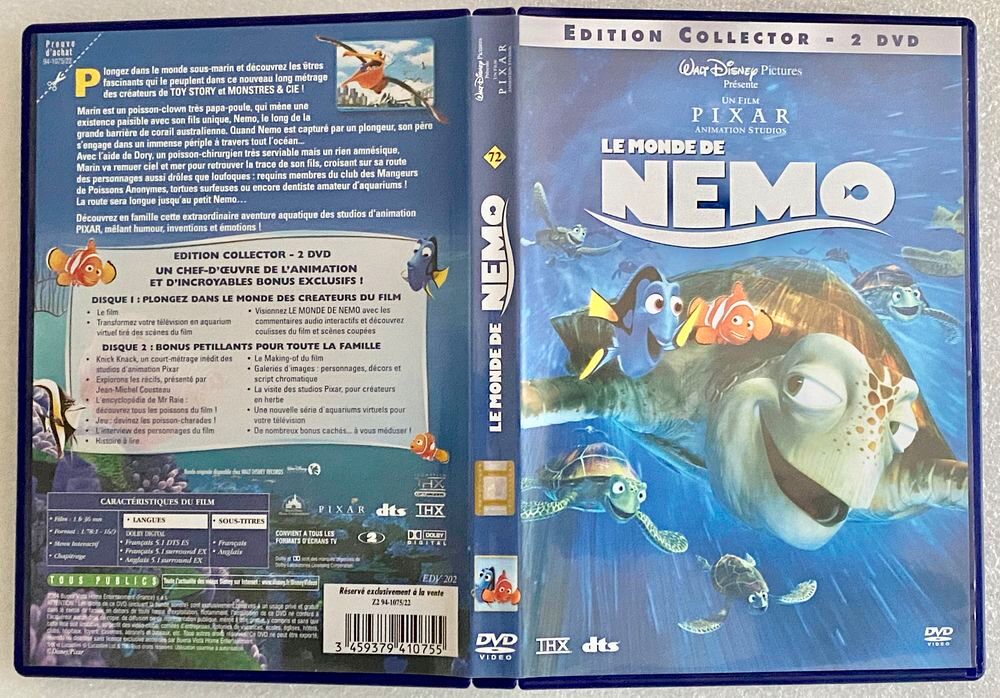 le monde de NEMO N&deg;72 Edition Collector 2 DVD WD PIXAR DVD et blu-ray