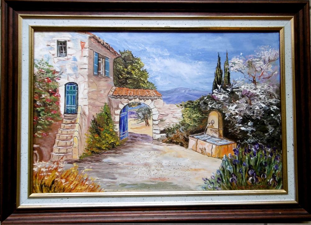 tableau "Un joli coin de Provence" 2004 Décoration