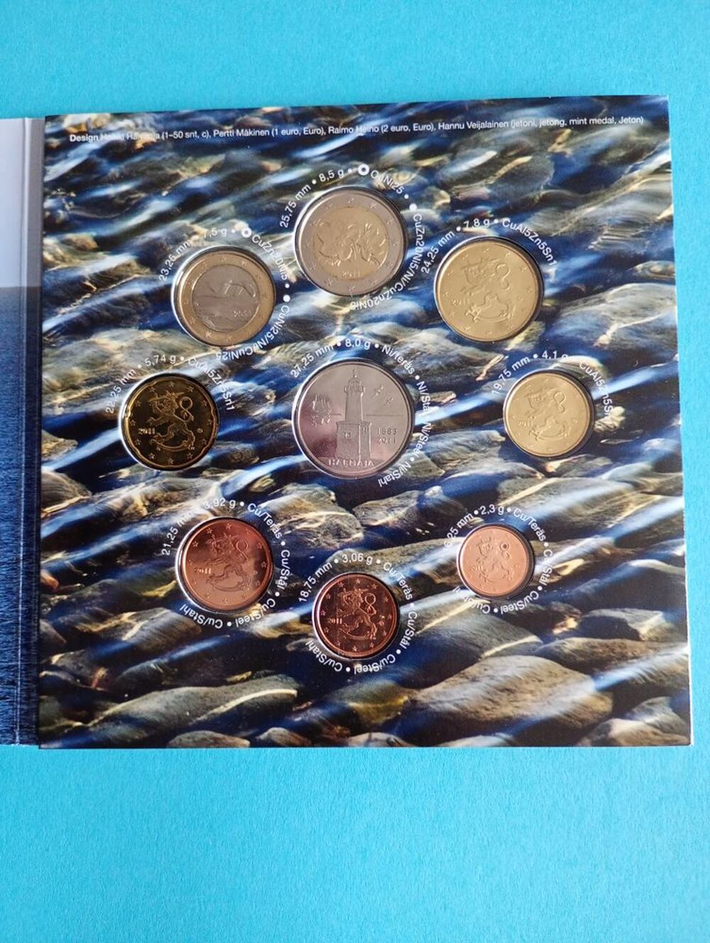 S&eacute;rie BU Finlande 2011 - 1 cent &agrave; 2 euro en coffret 