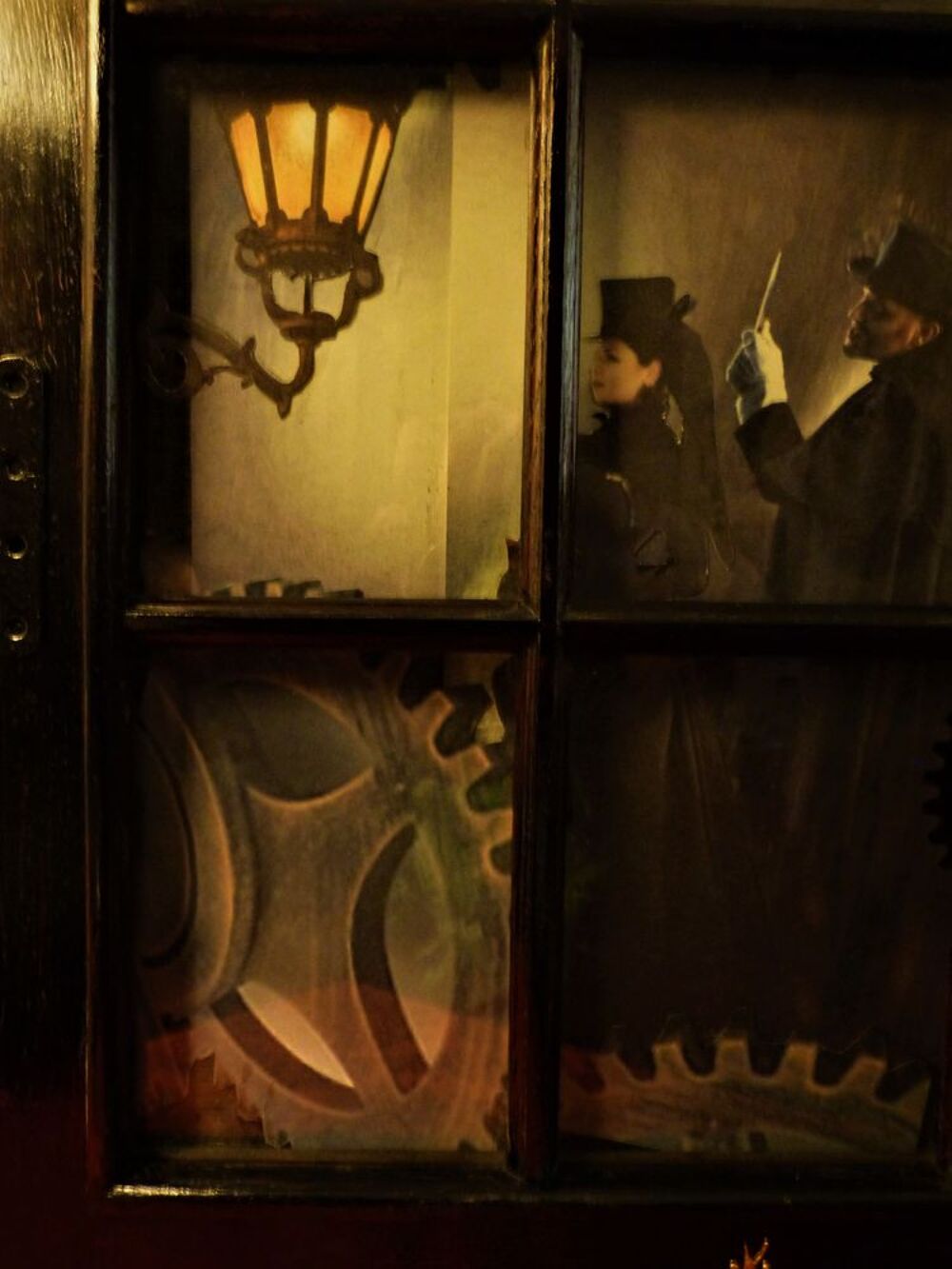Imposant Tableau "JACK BEHIND THE WINDOW" Steampunk Décoration