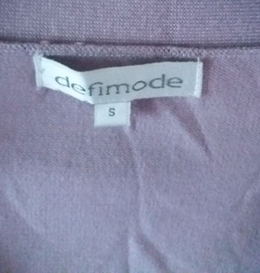 Gilet bol&eacute;ro violet lilas manches coudes Defimode T 36 - 38 Vêtements