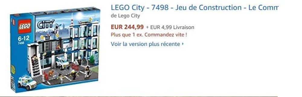 Commissariat de police L&eacute;go avec prison et v&eacute;hicules. Jeux / jouets