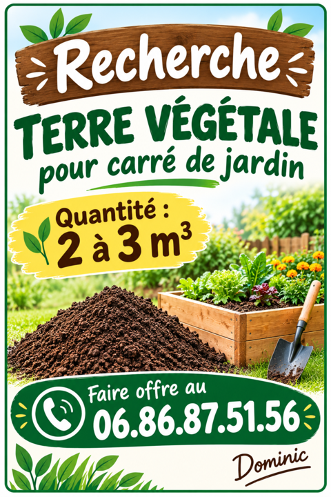 Recherche terre végétale Dole (39)