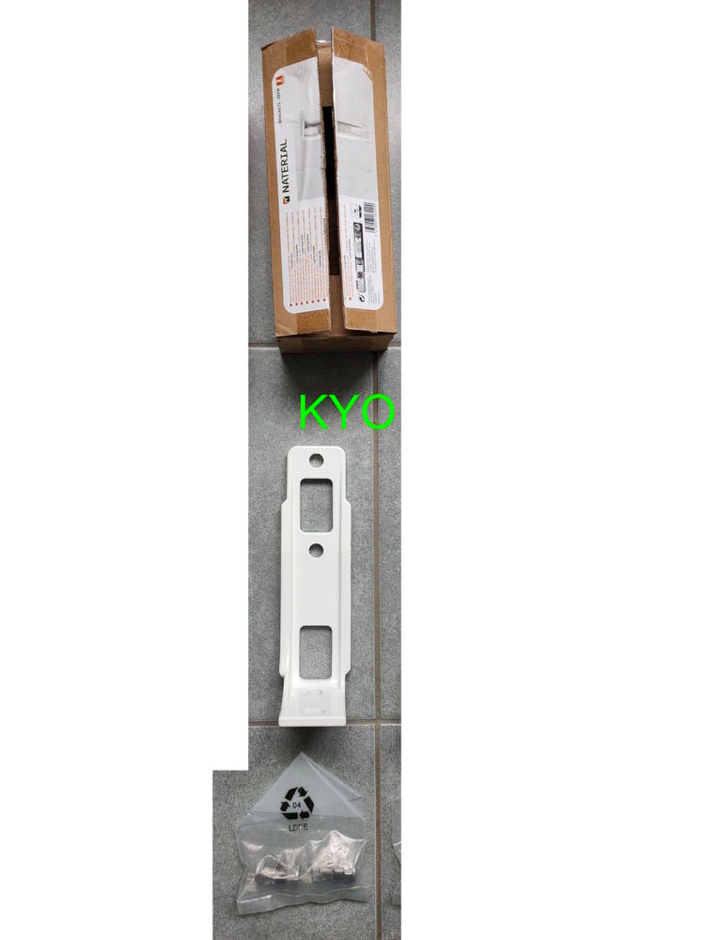 Naterial Zefir, 1 support de fixation plafond m&eacute;tal blanc Bricolage