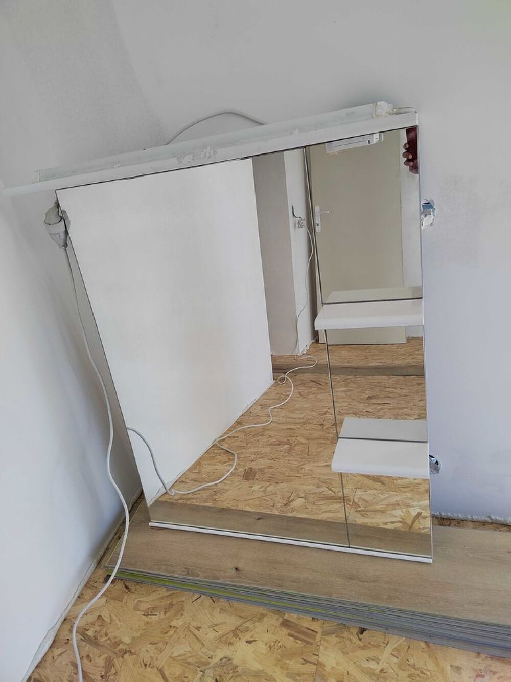 Miroir salle de bain Tol&egrave;de 80 blanc Meubles