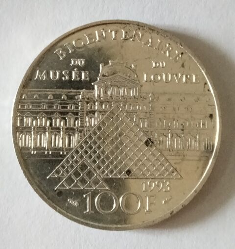 Pice de 100 francs 1993. Louvre. Argent. 30 Vierzon (18)