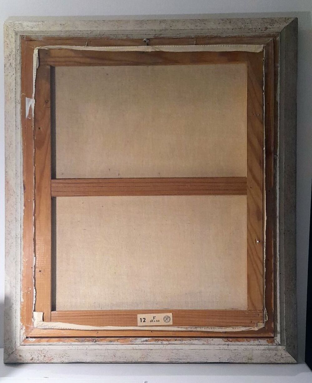 Tableau Huile sur Toile, Sign&eacute; J. PERRUQUON 4.10.56 - Ruelle Décoration