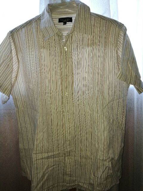 Chemise ray beige  manches courtes T 4 6 Villiers (86)