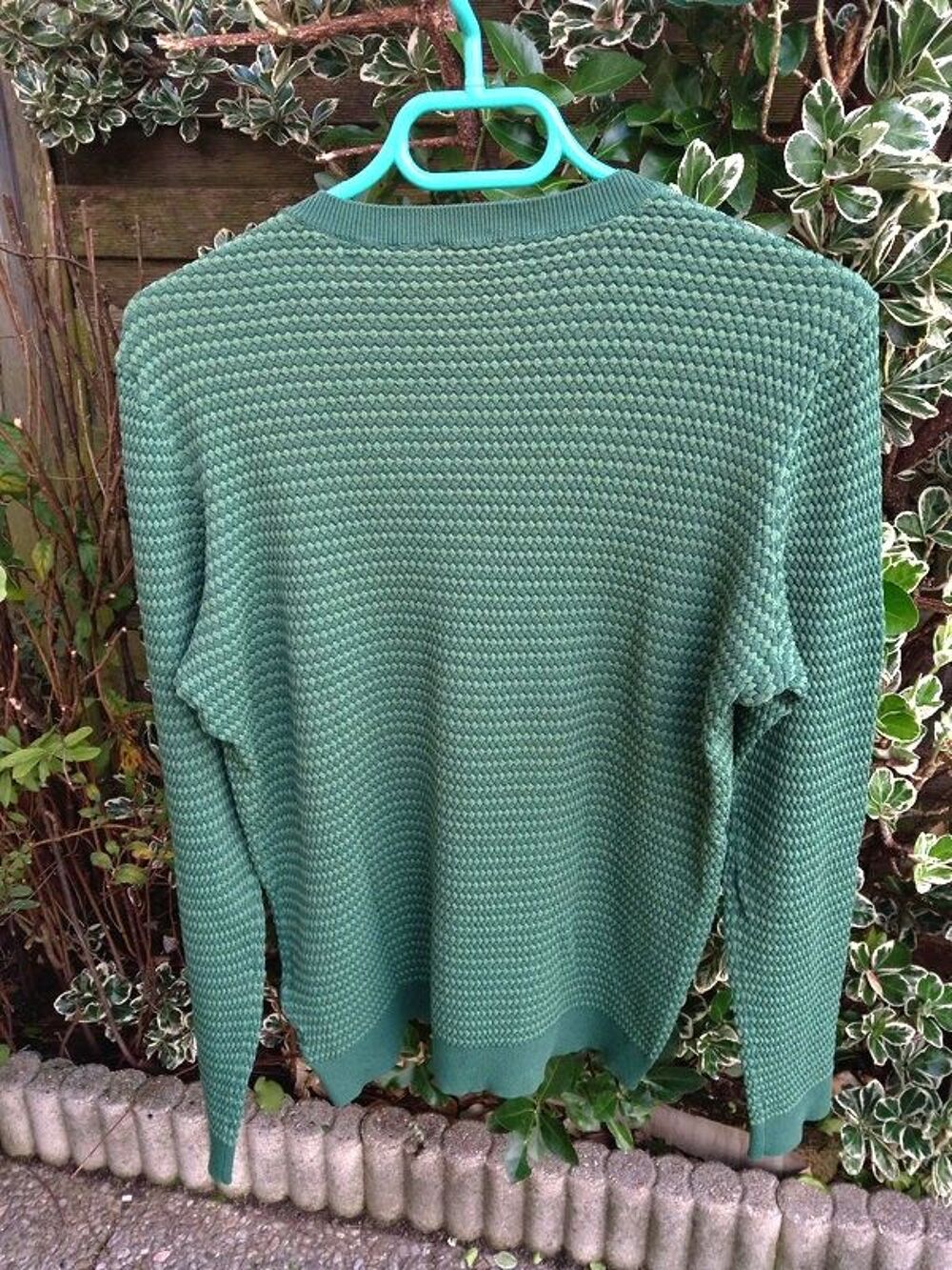 Pull &agrave; col rond vert Vêtements